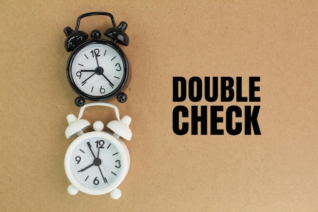 two bell hours with the word double check the concept of double check or second check