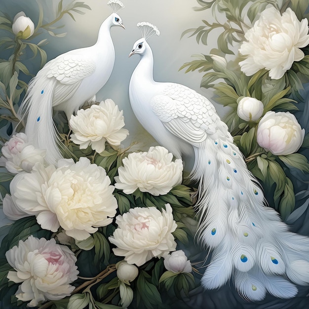 two birds are shown in a picture of flowers with the words quot birds quot