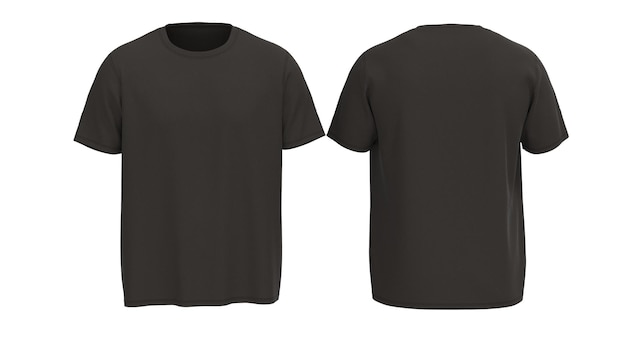 Photo two black t - shirts with a white background