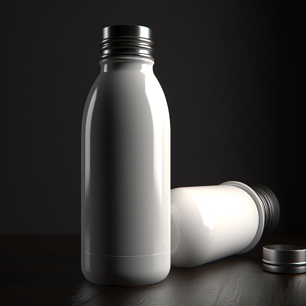 Two bottles of salt are on a table