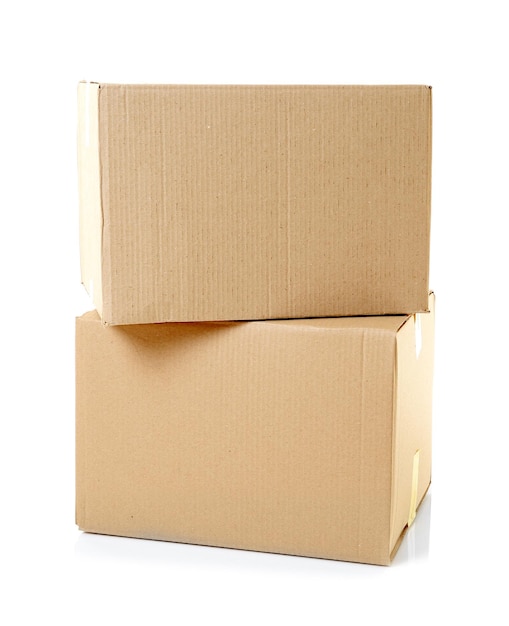 Two boxes on white background