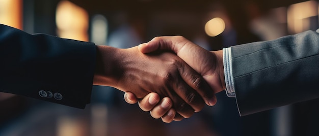 Two Business People Shaking Hands AI Generated Image