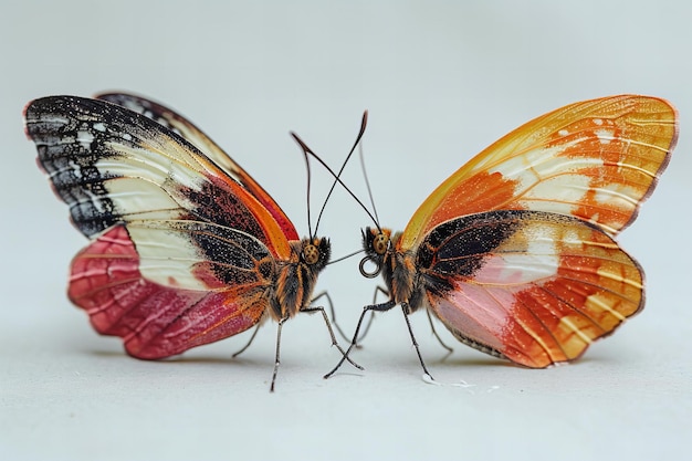 Photo two butterflies with the letter n on them