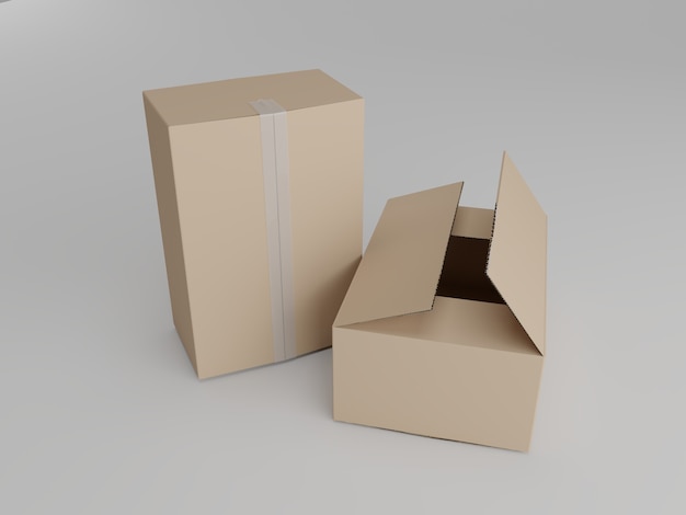 Two Cardboard with angle front