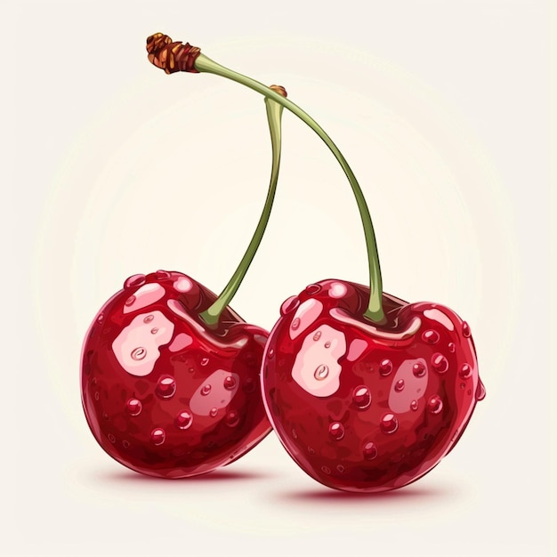 two cherries with the words  pomegranate  on them