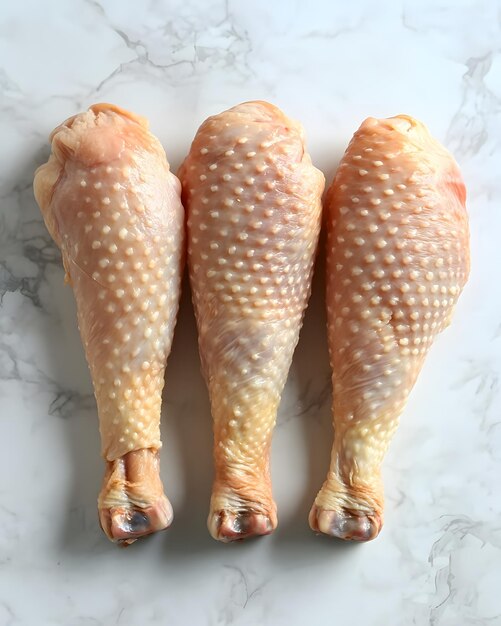 Photo two chickens with dots on their feet are shown