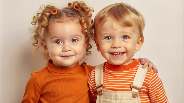 two children are smiling and one is wearing a shirt that says quot the picture is taken by a young