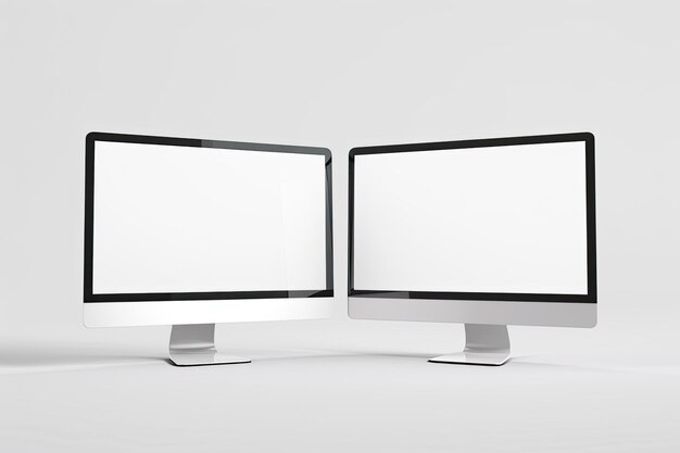 Photo two computer display mockups