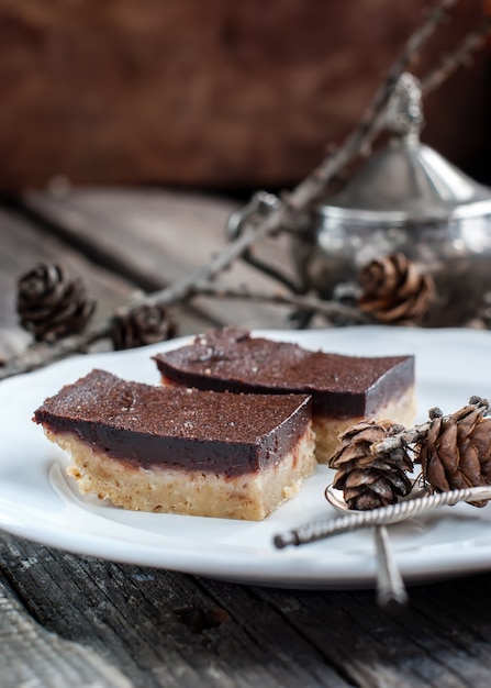 Two Crisp Chocolate Brownies 