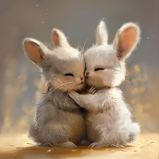 Two cute creatures hugging Incredible detailchaos 20