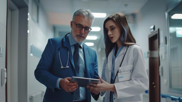 Two Doctors Discussing Patient Care