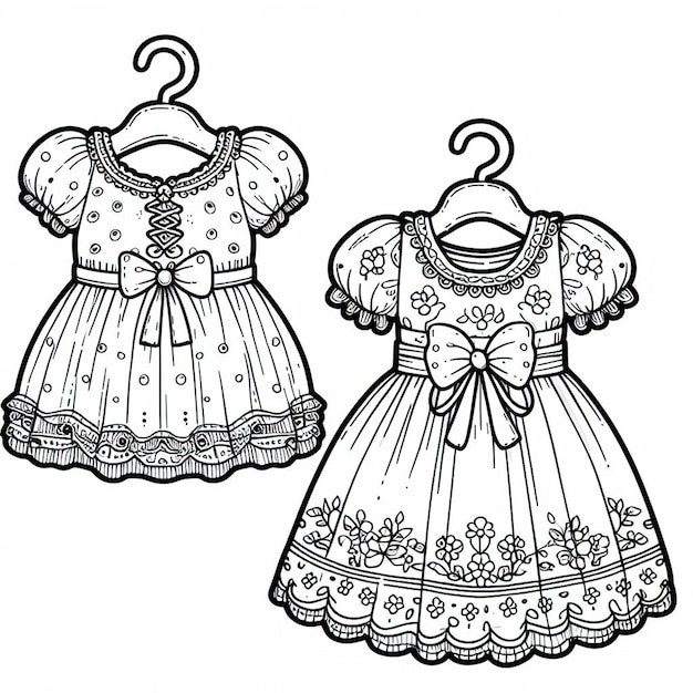 Photo two dresses that have the word  the  baby  on them