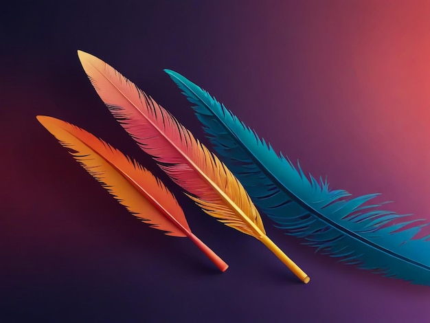 two feathers with a colorful background that says peacock feathers