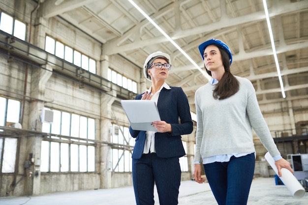 Two Female Engineers at Factory