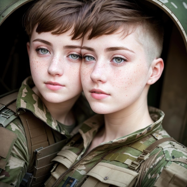 Two girls with freckles and one has freckles on their faces