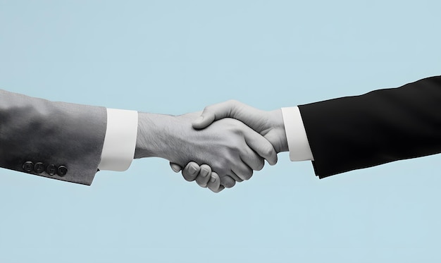 Photo two handshake between two men in a suit