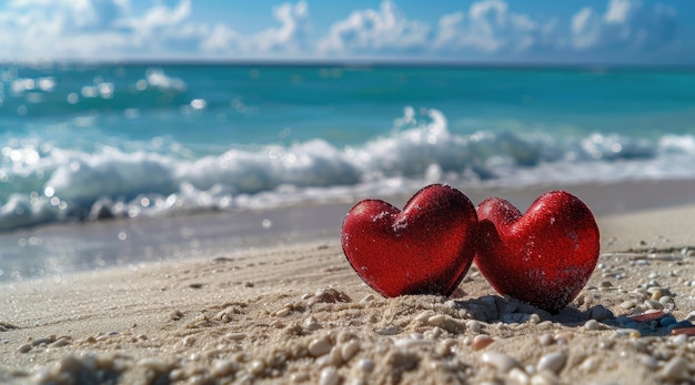 Two Hearts on the Beach