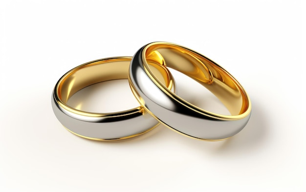 Two intertwined wedding rings symbolizing love and matrimony