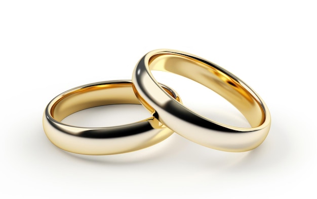 Two intertwined wedding rings symbolizing love and matrimony