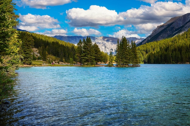 Two jack lake in banff national park canada