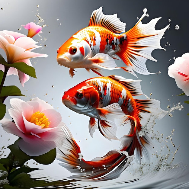 Two koi fish