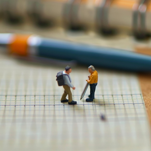 two men are standing next to each other on a table