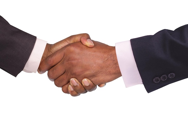 Two men shaking hands