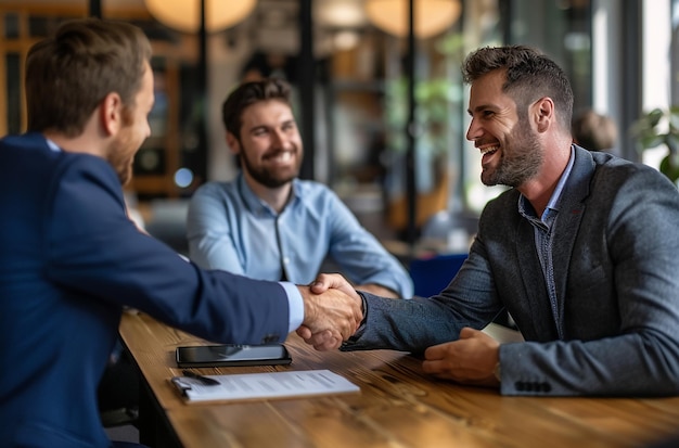 two men shaking hands