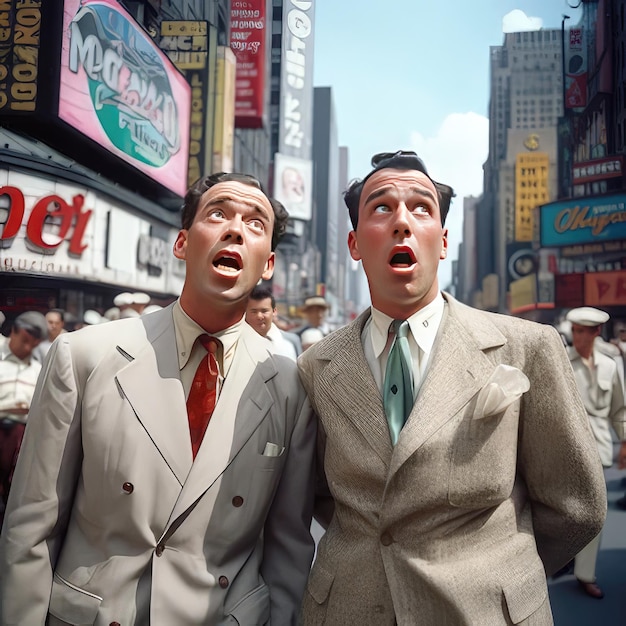 Photo two men in suits captured beautifully