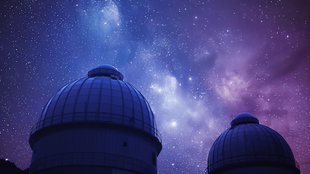 Two observatories stargazing in the night sky