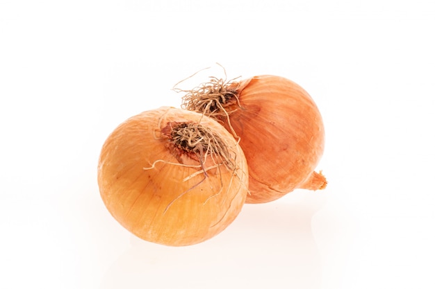 Two Onions orange isolated on white