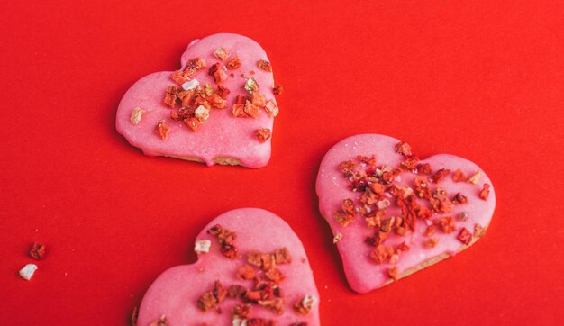 Two Pair of Cookies Heart Shaped for valentine's day