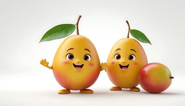 Photo two pears are standing next to each other and one has a smile on his face