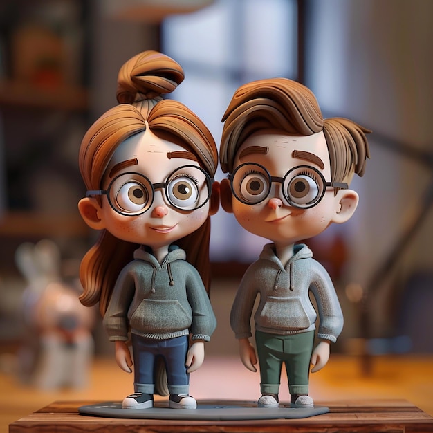 two people are standing next to each other one has a pair of glasses