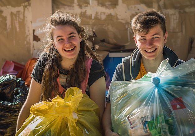 Two people organizing and cleaning showing teamwork