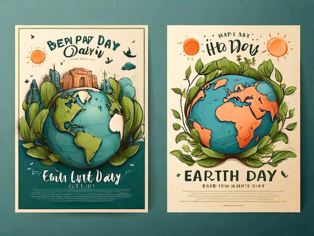 two posters for the days day and the earth day