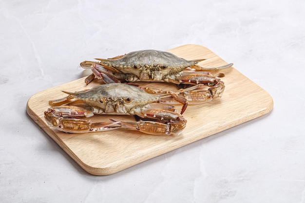 Two raw wild crab for cooking