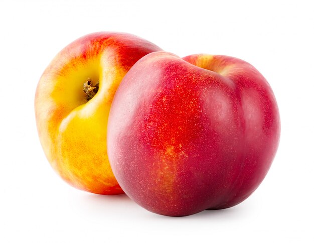 Two ripe nectarine