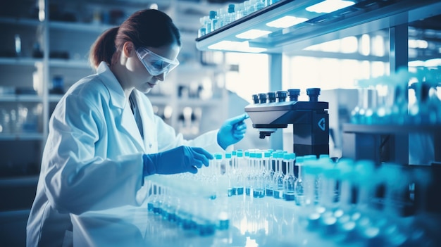 Two Scientists working in Laboratory for visual analyze the sample in petri dish