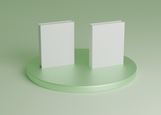 Two sided books 3D rendered image