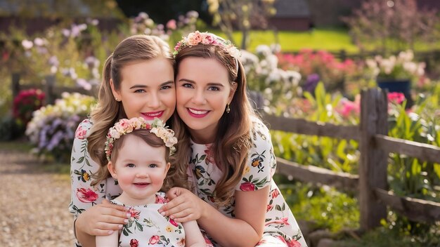 Two sister posing for picture during family photo shooting