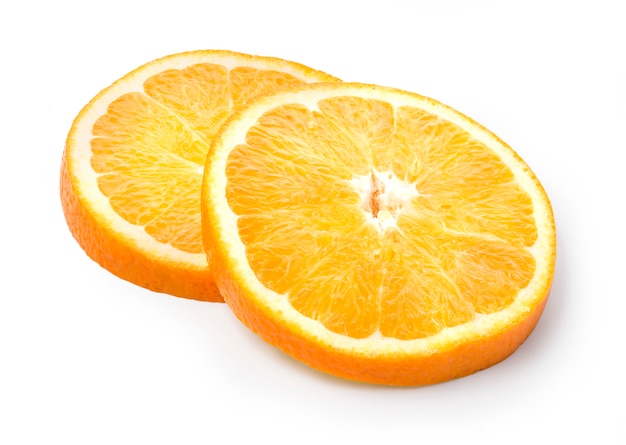 Two Slices of Orange Isolated