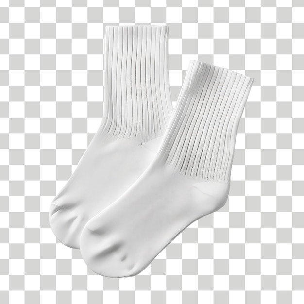 Photo two socks with white socks that have a white band on them