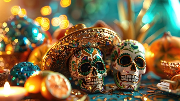 Two Sugar Skulls