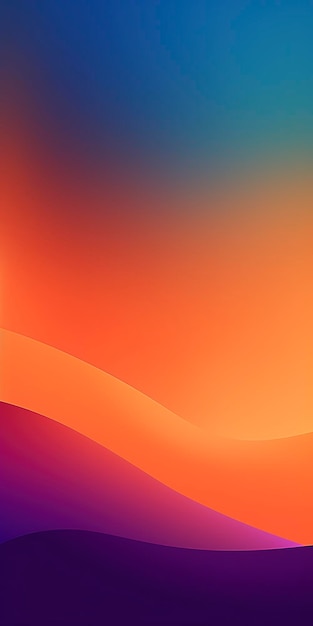 Two tone orange and purple and blue gradient beautiful simple smooth generate ai