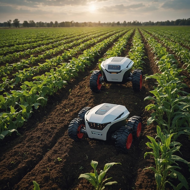 two tractors are sitting in a field with the words twp on them