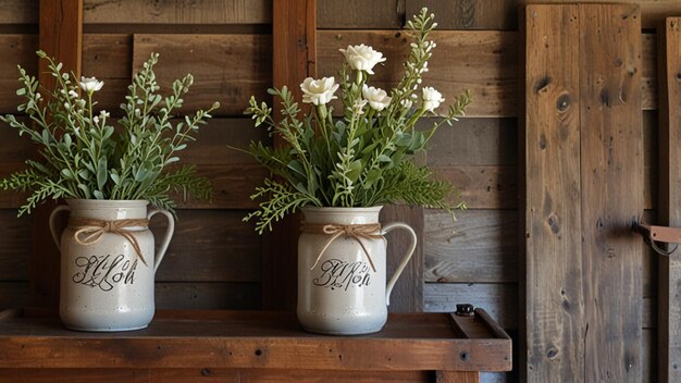 Photo two vases with the word blemish on them