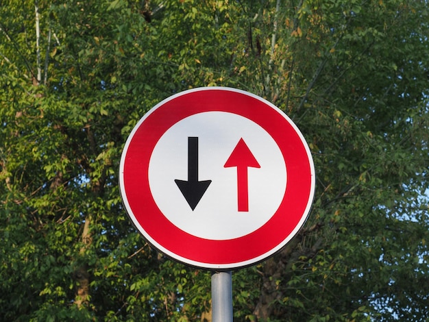 Two ways traffic sign