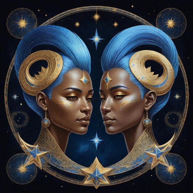 two women are looking at the stars and the word quot the one with the blue hair quot