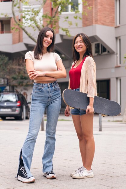 Two women happy and smiling looking at camera